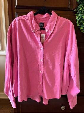 GAP Pink Button-Down Collared Shirt